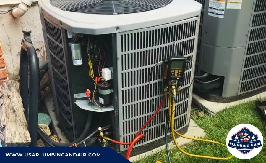 Certified HVAC expert troubleshooting an air conditioner in Las Vegas Nevada